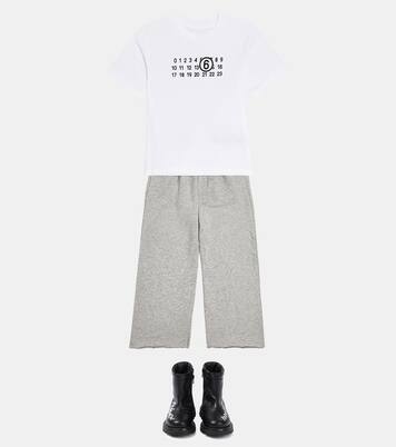 Logo leather boots | MM6 Maison Margiela Kids