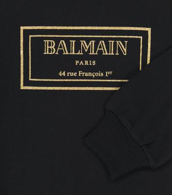 Logo cotton-blend jersey dress | Balmain Kids