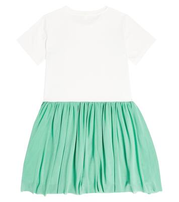 Vestido de algodón con ribete de tul | Stella McCartney Kids
