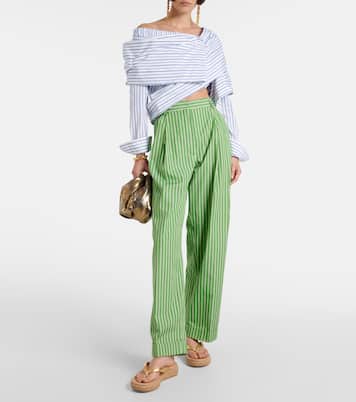 Woven metallic leather thong sandals | Gianvito Rossi