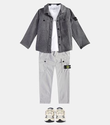Cotton tapered pants | Stone Island Junior