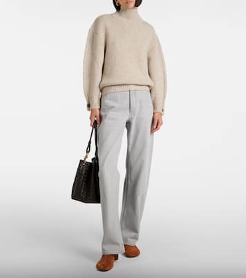 Jeans a gamba larga e vita media | Bottega Veneta