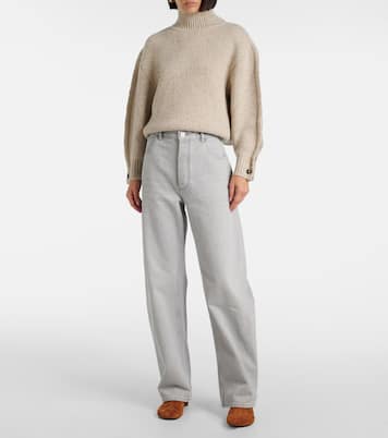 Jeans a gamba larga e vita media | Bottega Veneta