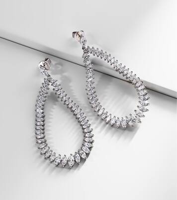 Orecchini in oro bianco 18kt con diamanti | Anita Ko