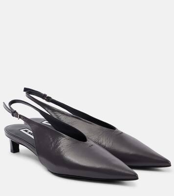 Slingback-Pumps aus Leder | Jil Sander