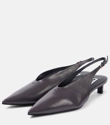 Slingback-Pumps aus Leder | Jil Sander