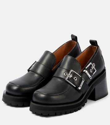 Plateau-Loafers Feminine aus Lederimitat | Ganni