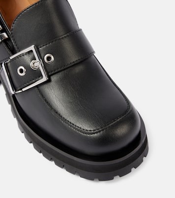 Plateau-Loafers Feminine aus Lederimitat | Ganni