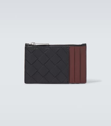 Intrecciato zip-up leather card case | Bottega Veneta