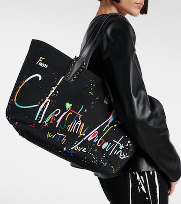 Borsa Cabata Large in canvas con pelle | Christian Louboutin