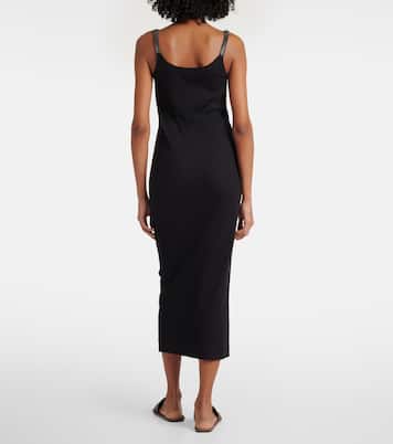 Monili 코튼 블렌드 저지 미디 드레스 | Brunello Cucinelli