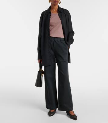 Pantalon droit Naya en coton mélangé | Velvet