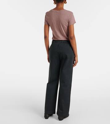 Pantalon droit Naya en coton mélangé | Velvet