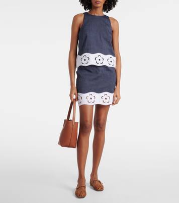 Minifalda Margaux en mezcla de lino | Staud