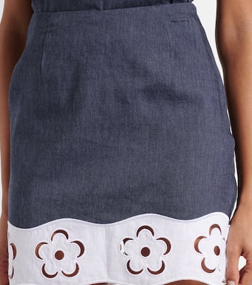 Minifalda Margaux en mezcla de lino | Staud
