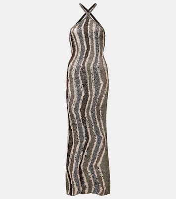 Sequined open-back lamé gown | Missoni
