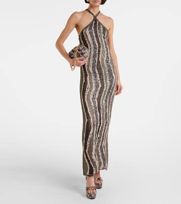 Sequined open-back lamé gown | Missoni