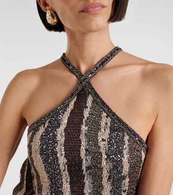 Sequined open-back lamé gown | Missoni