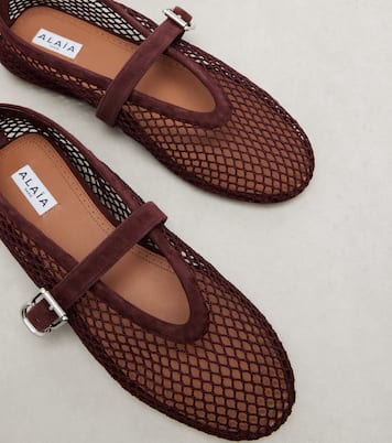 Ballerine fishnet Mary Jane flats | Alaïa