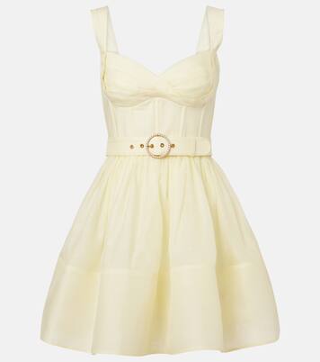 Dawning linen and silk minidress | Zimmermann