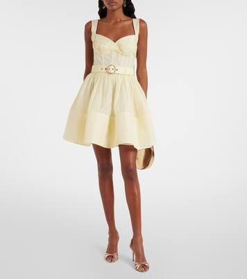 Dawning linen and silk minidress | Zimmermann