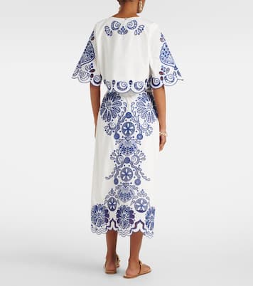 Besticktes Cropped-Top aus Baumwolle | Farm Rio