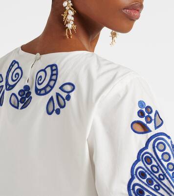 Besticktes Cropped-Top aus Baumwolle | Farm Rio