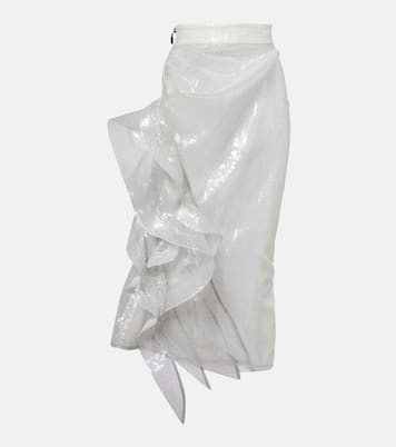 Hymn ruffled sequined midi skirt | Maticevski