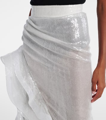 Hymn ruffled sequined midi skirt | Maticevski