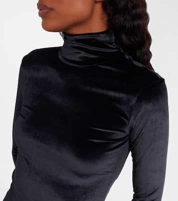 Turtleneck velvet bodysuit | Mugler