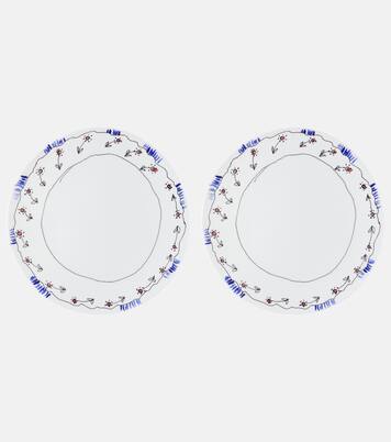 Midnight Flowers Anemone Milk set of 2 starter plates by Marni | Serax