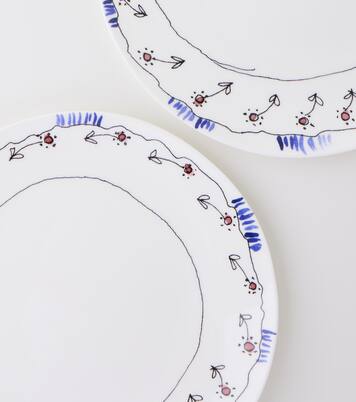 Midnight Flowers Anemone Milk set of 2 starter plates by Marni | Serax