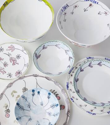 Midnight Flowers Anemone Milk set of 2 starter plates by Marni | Serax