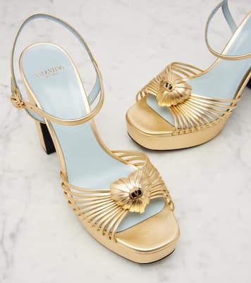 Royal 115 leather platform sandals | Valentino Garavani