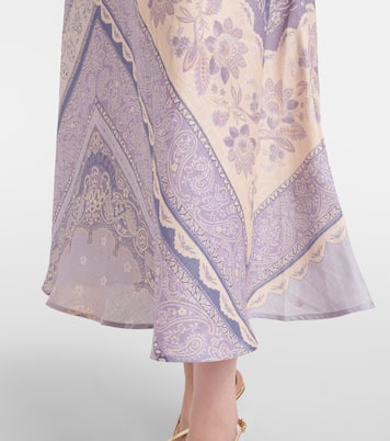 Lucky printed linen skirt | Zimmermann