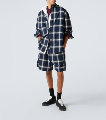 Checked cotton shorts | Acne Studios
