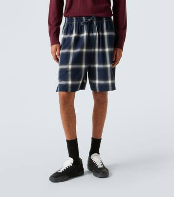 Checked cotton shorts | Acne Studios