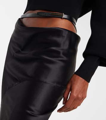 Gonna lunga asimmetrica in raso di seta | Tom Ford