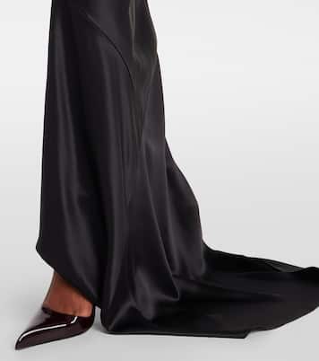 Gonna lunga asimmetrica in raso di seta | Tom Ford