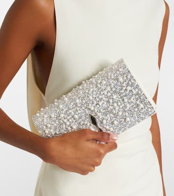Bettina embellished leather clutch | Christian Louboutin