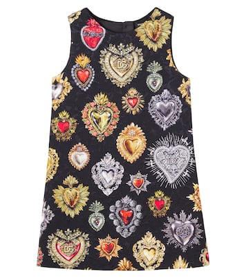 Robe imprimée en brocart | Dolce&Gabbana Kids