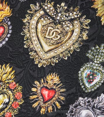 Robe imprimée en brocart | Dolce&Gabbana Kids