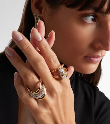 Ring Golden Strada aus 18kt Gelbgold (750/1000) mit Diamanten | Yeprem