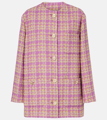 Checked cotton-blend tweed jacket | Gucci