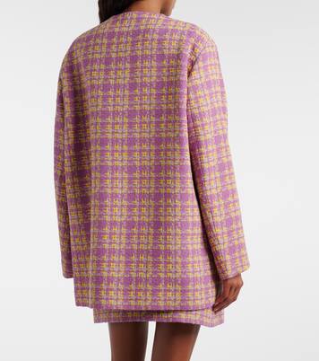 Checked cotton-blend tweed jacket | Gucci