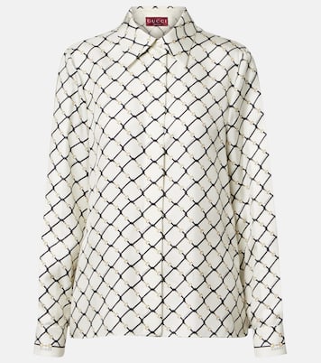 Hemd Gucci Horsebit aus Seiden-Twill | Gucci