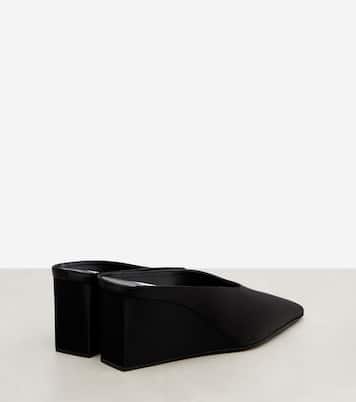 Cube 75 satin wedge mules | Alaïa
