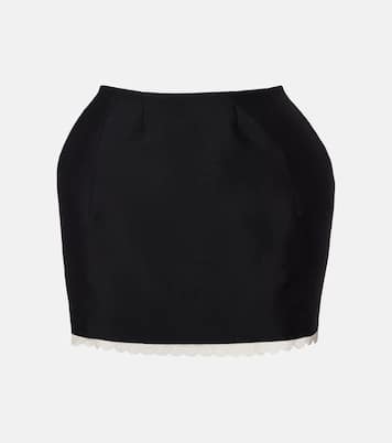 Lace-trimmed wool and mohair miniskirt | Magda Butrym
