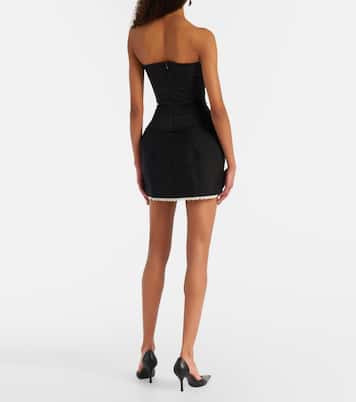 Lace-trimmed wool and mohair miniskirt | Magda Butrym