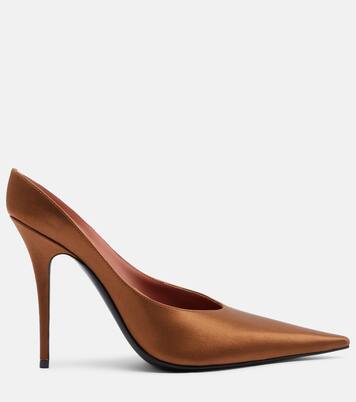 Pumps Anoke aus Satin | Amina Muaddi